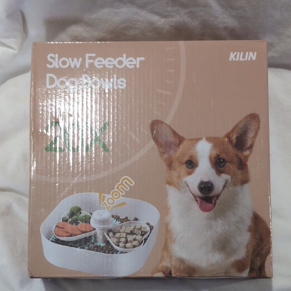 Slow Feeder Dog Bowls - White